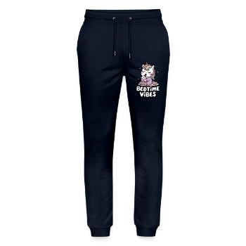 Gute-Nacht-Vibes - Stanley/Stella Unisex Bio Jogginghose Mover  - Navy - Vorne - Marisol (170cm) & Nik (191cm)