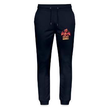 Too Hot To Handle - Stanley/Stella Mover Unisex Organic Jogging Trousers - navy - Front - Marisol (170cm) & Nik (191cm)