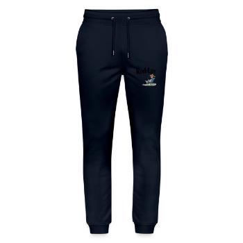 Rollen-Lax - Stanley/Stella Unisex Bio Jogginghose Mover  - Navy - Vorne - Marisol (170cm) & Nik (191cm)