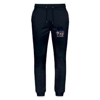 Baby Blues - Stanley/Stella Mover Unisex Organic Jogging Trousers - navy - Front - Marisol (170cm) & Nik (191cm)