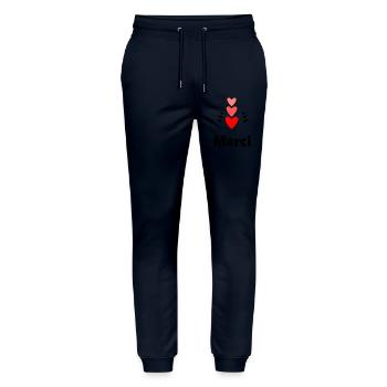 THANK YOU. MISTRESS. MASTER. THANK YOU MISTRESS - Stanley/Stella Mover Unisex Organic Jogging Trousers - navy - Front - Marisol (170cm) & Nik (191cm)