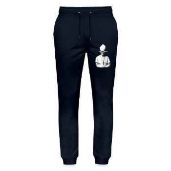 Papperlapapst - Stanley/Stella Unisex Bio Jogginghose Mover  - Navy - Vorne - Marisol (170cm) & Nik (191cm)