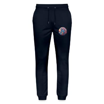 Pferd buntes Aquarell Tier Haustier Illustration - Stanley/Stella Unisex Bio Jogginghose Mover  - Navy - Vorne - Marisol (170cm) & Nik (191cm)