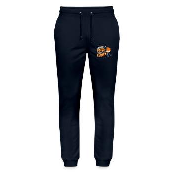 Mein Feed hat Federn – Rotkehlchen im Winter - Stanley/Stella Unisex Bio Jogginghose Mover  - Navy - Vorne - Marisol (170cm) & Nik (191cm)