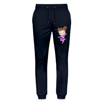 Fröhliches Mädchen im Pink Rock - Stanley/Stella Unisex Bio Jogginghose Mover  - Navy - Vorne - Marisol (170cm) & Nik (191cm)