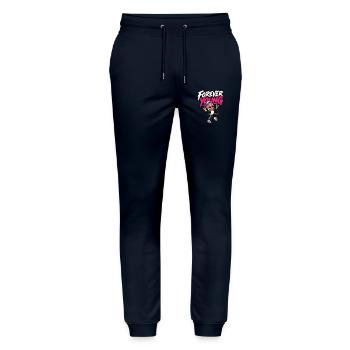 Forever Young – Coole Rock Oma – Kultspruch - Stanley/Stella Unisex Bio Jogginghose Mover  - Navy - Vorne - Marisol (170cm) & Nik (191cm)