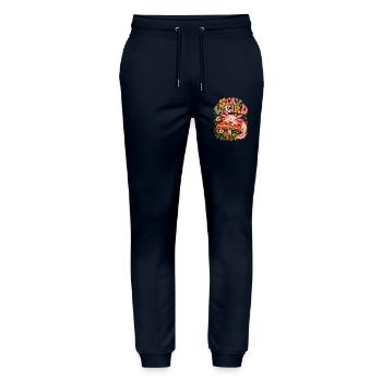 Axolotl Pilz Design Süßes Salamander Tier Retro - Stanley/Stella Unisex Bio Jogginghose Mover  - Navy - Vorne - Marisol (170cm) & Nik (191cm)