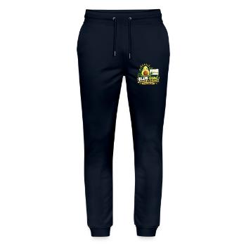 Guac Motivation Avocado Grafik - Stanley/Stella Unisex Bio Jogginghose Mover  - Navy - Vorne - Marisol (170cm) & Nik (191cm)