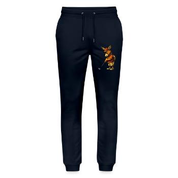 Esel Golfer / Golf Esel - Stanley/Stella Unisex Bio Jogginghose Mover  - Navy - Vorne - Marisol (170cm) & Nik (191cm)