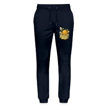 Honigplanet Biene Orbit - Stanley/Stella Unisex Bio Jogginghose Mover  - Navy - Vorne - Marisol (170cm) & Nik (191cm)