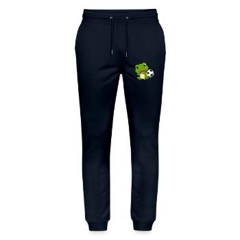 Kleiner Grüner Drache Spielt Fußball Kinder TShirt - Stanley/Stella Unisex Bio Jogginghose Mover  - Navy - Vorne - Marisol (170cm) & Nik (191cm)