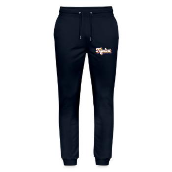 Tegelort - Regenbogen Schrift Berlin Reinickendorf - Stanley/Stella Unisex Bio Jogginghose Mover  - Navy - Vorne - Marisol (170cm) & Nik (191cm)