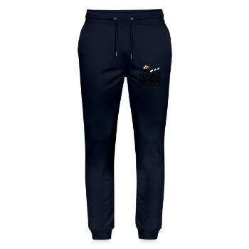 Es geht unvermeidlich nach oben – Humor Transhumanz Montagne - Stanley/Stella Unisex Bio Jogginghose Mover  - Navy - Vorne - Marisol (170cm) & Nik (191cm)