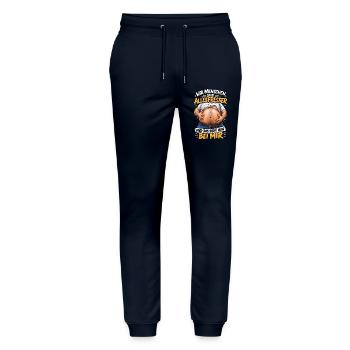 Wir Menschen sind Allesfresser – Bauchhumor - Stanley/Stella Unisex Bio Jogginghose Mover  - Navy - Vorne - Marisol (170cm) & Nik (191cm)
