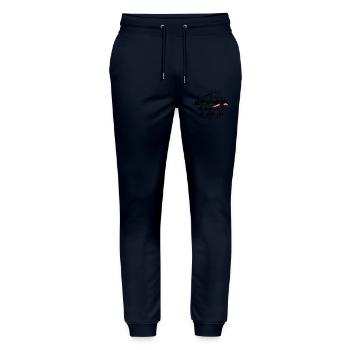 Do kim i her do ghör i hi - Heimatliebe - Stanley/Stella Unisex Bio Jogginghose Mover  - Navy - Vorne - Marisol (170cm) & Nik (191cm)