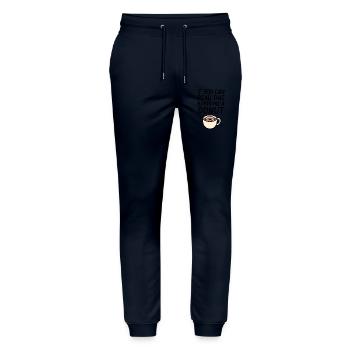 If You Can Read This Bring Me A Donut Kaffee Donut - Stanley/Stella Unisex Bio Jogginghose Mover  - Navy - Vorne - Marisol (170cm) & Nik (191cm)