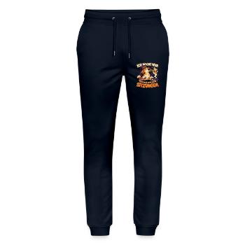 Ich mache nur Sitzungen – Halloween Comic-Hund - Stanley/Stella Unisex Bio Jogginghose Mover  - Navy - Vorne - Marisol (170cm) & Nik (191cm)