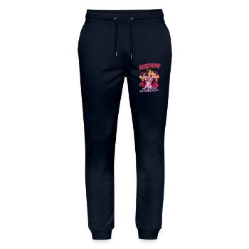 Pflegekraft Superheldin Motiv - Stanley/Stella Unisex Bio Jogginghose Mover  - Navy - Vorne - Marisol (170cm) & Nik (191cm)