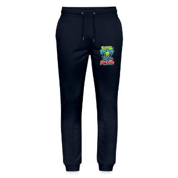  Social Battery Not Found Außerirdischer - Stanley/Stella Unisex Bio Jogginghose Mover  - Navy - Vorne - Marisol (170cm) & Nik (191cm)