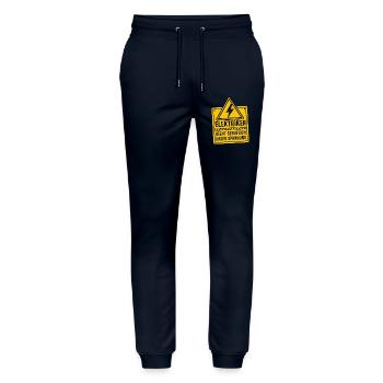 Elektriker unter Spannung Beruf - Stanley/Stella Unisex Bio Jogginghose Mover  - Navy - Vorne - Marisol (170cm) & Nik (191cm)