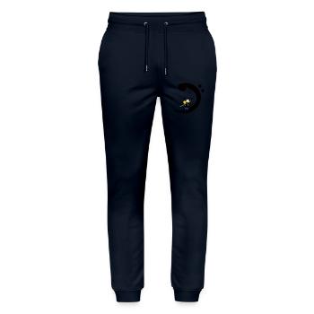 Posaunen-Bass Clef – Posaunist-Musik-T-Shirt - Stanley/Stella Unisex Bio Jogginghose Mover  - Navy - Vorne - Marisol (170cm) & Nik (191cm)