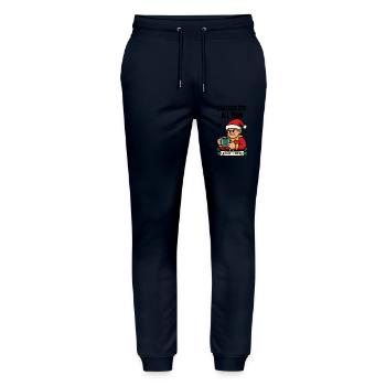 Grumpy Elf Kaffee-Realität - Stanley/Stella Unisex Bio Jogginghose Mover  - Navy - Vorne - Marisol (170cm) & Nik (191cm)