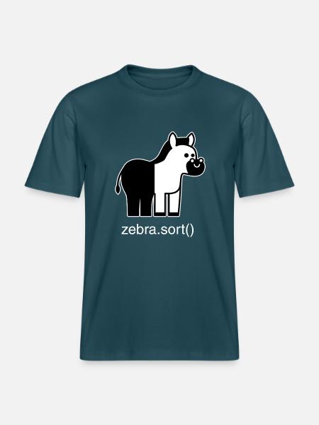 Zèbre assorti -  T-shirt unisexe RELAXED FIT en coton bio - bleu pétrole foncé