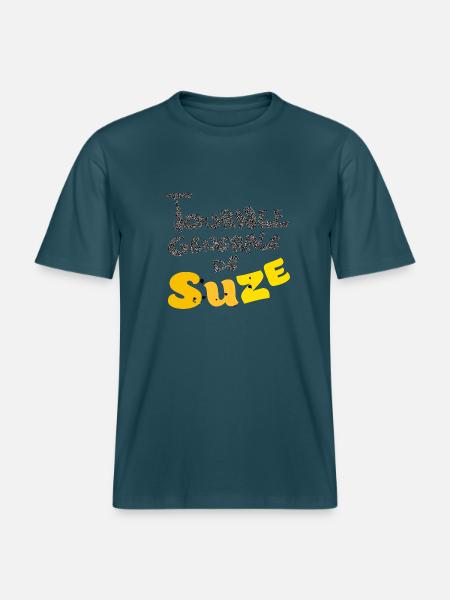 Suzee funny - T-shirt unisexe RELAXED FIT en coton bio - bleu pétrole foncé
