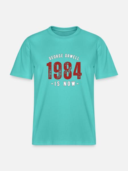 GEORGE ORWELL 1984 -  RELAXED FIT Unisex Organic T-Shirt - pool blue