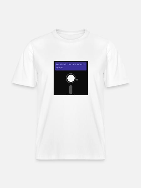 floppy disk - RELAXED FIT Unisex Organic T-Shirt - white