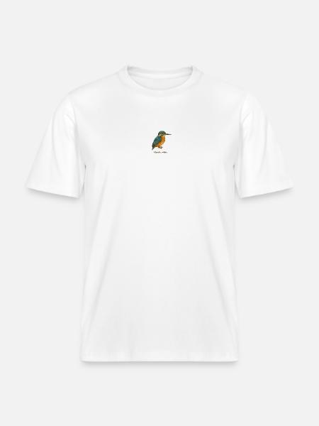 Eisvogel – Alcedo atthis -  RELAXED FIT Unisex Organic T-Shirt - Weiß