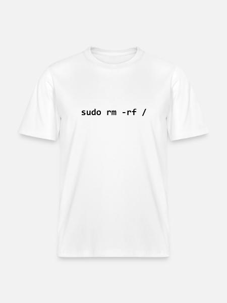 sudo rm rf - RELAXED FIT Unisex Organic T-Shirt - Weiß
