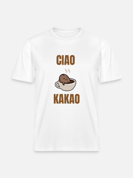 ciao cocoa -  RELAXED FIT Unisex Organic T-Shirt - white