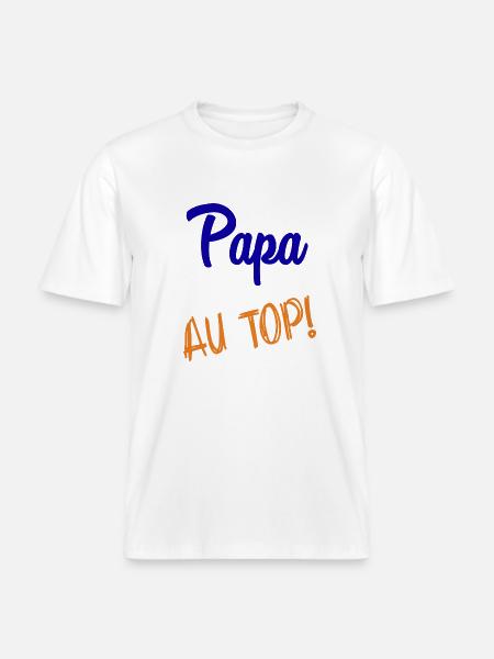 DAD - RELAXED FIT Unisex Organic T-Shirt - white