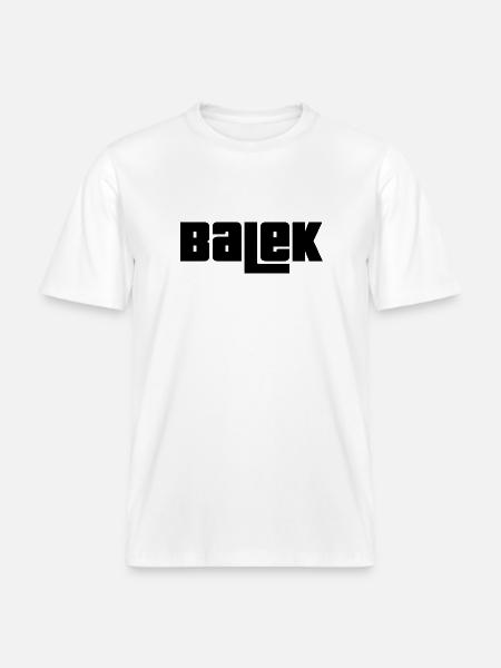 Balek - T-shirt unisexe RELAXED FIT en coton bio - blanc