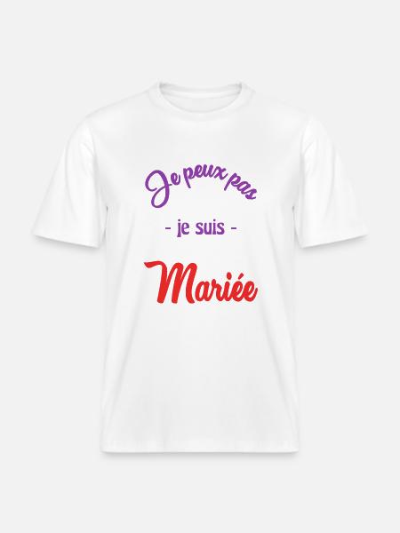 MARIEE. FUTURE MARIEE - T-shirt unisexe RELAXED FIT en coton bio - blanc