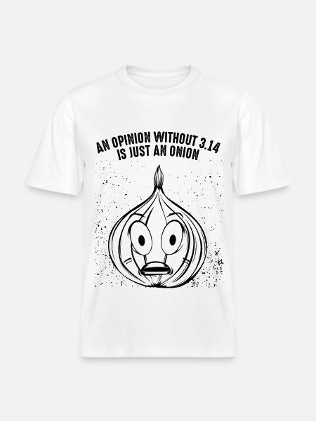 Math Pi onion -  RELAXED FIT Unisex Organic T-Shirt - white