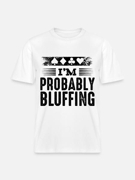 Poker -  RELAXED FIT Unisex Organic T-Shirt - white