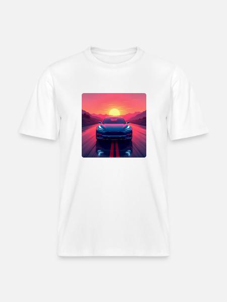 Electric Highway -  RELAXED FIT Unisex Organic T-Shirt - white