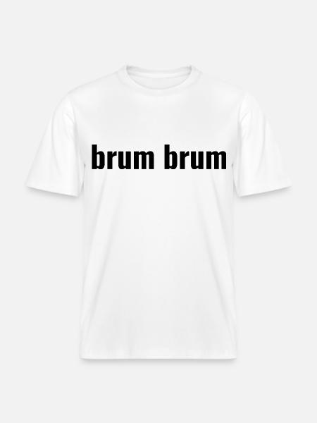 Brum Brum - T-shirt unisexe RELAXED FIT en coton bio - blanc