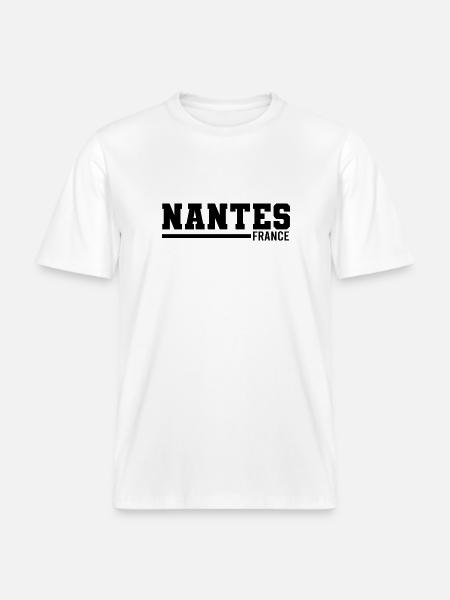 Nantes | France - RELAXED FIT Unisex Organic T-Shirt - white
