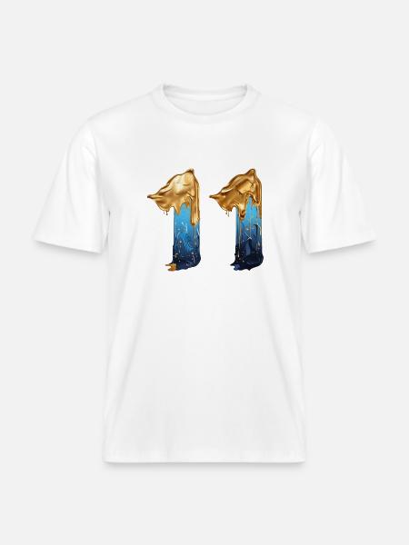 NEJ. 11 NUMMER 11 SEJ 11 ÅRS FØDSELSDAG -  Økologisk unisex T-shirt RELAXED FIT - hvid