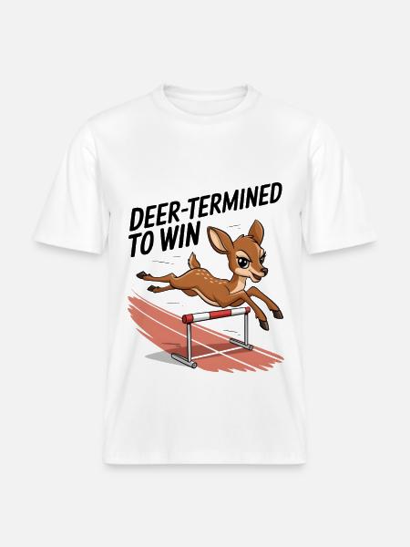 Deer-Termined pour gagner - T-shirt unisexe RELAXED FIT en coton bio - blanc