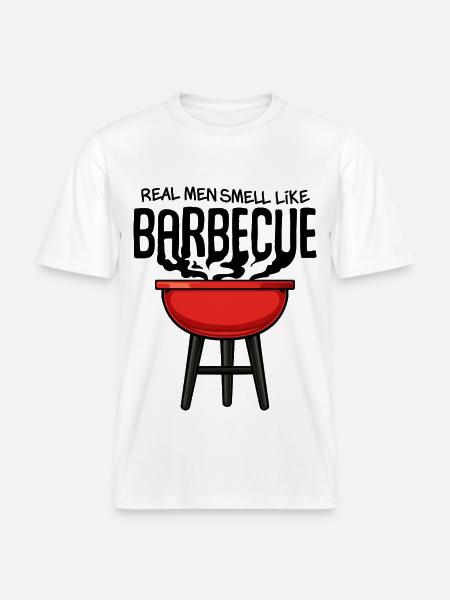Red Kettle Grill Illustration -  T-shirt unisexe RELAXED FIT en coton bio - blanc