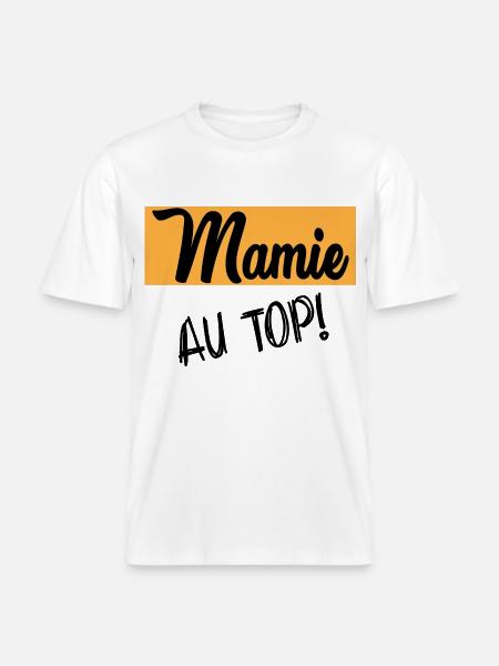 MAMIE - T-shirt unisexe RELAXED FIT en coton bio - blanc