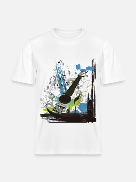 Musique - T-shirt unisexe RELAXED FIT en coton bio - blanc