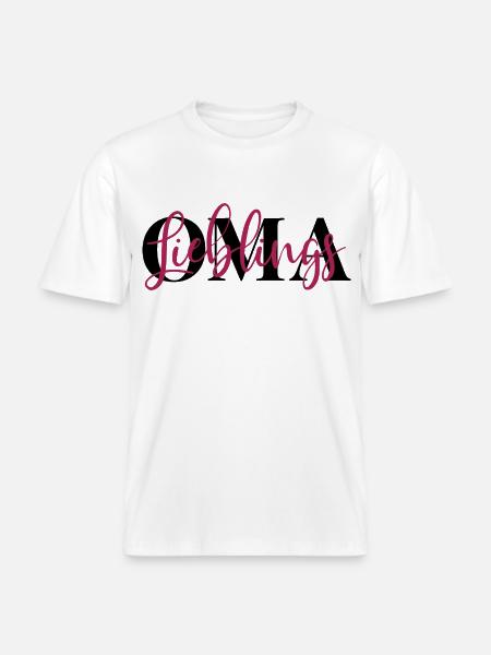 Lieblingsoma Oma - RELAXED FIT Unisex Organic T-Shirt - Weiß