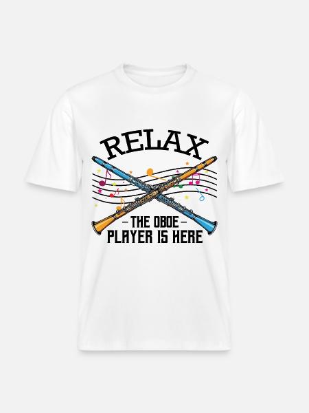 hautbois - T-shirt unisexe RELAXED FIT en coton bio - blanc
