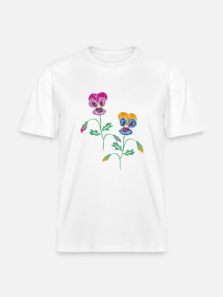 Pensée -  T-shirt unisexe RELAXED FIT en coton bio - blanc