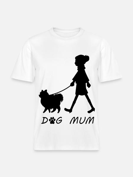 Dog Mum - RELAXED FIT Unisex Organic T-Shirt - white
